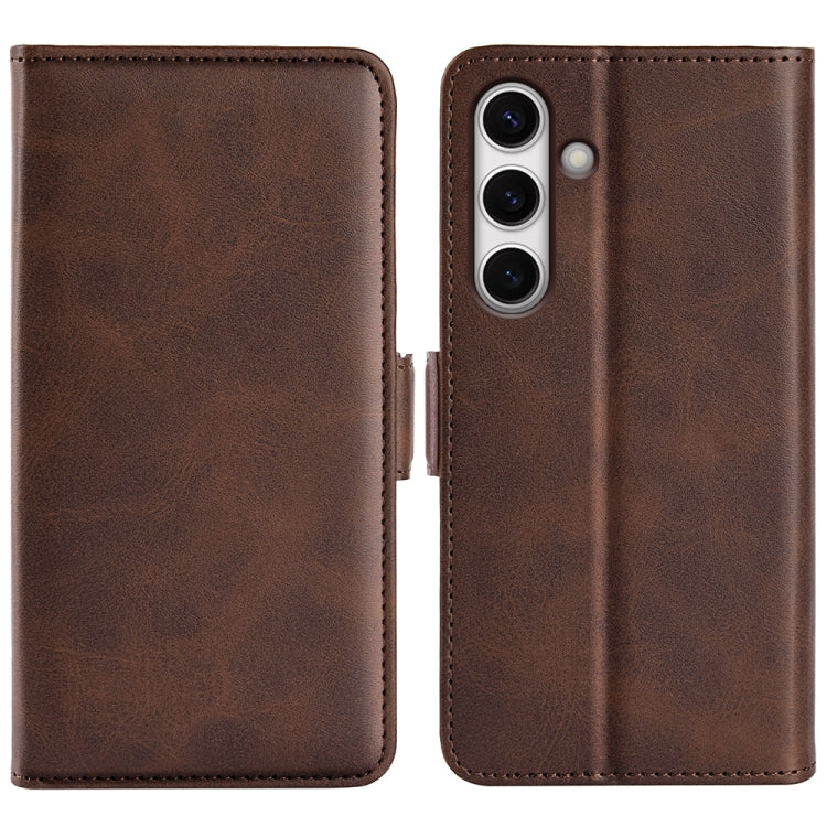 Dual-side Magnetic Buckle Horizontal Flip Leather Phone Case, For Samsung Galaxy S25 Edge 5G, For Samsung Galaxy A06 5G, For Samsung Galaxy A26, For Samsung Galaxy A36, For Samsung Galaxy S25 5G, For Samsung Galaxy S25+ 5G, For Samsung Galaxy S25 Ultra...