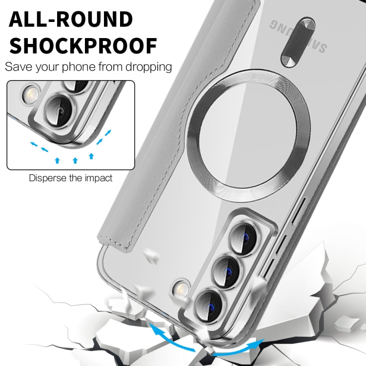 Shield MagSafe RFID Anti-theft Leather Phone Case, For Samsung Galaxy S22 5G