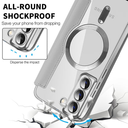 Shield MagSafe RFID Anti-theft Leather Phone Case, For Samsung Galaxy S22 5G