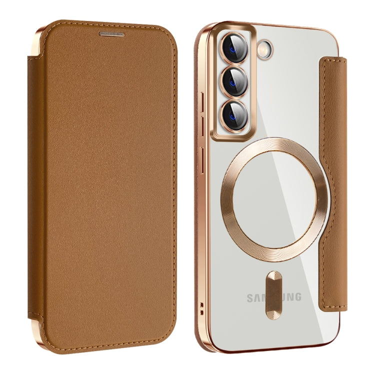 Shield MagSafe RFID Anti-theft Leather Phone Case, For Samsung Galaxy S22 5G