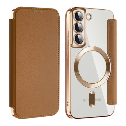 Shield MagSafe RFID Anti-theft Leather Phone Case, For Samsung Galaxy S22 5G