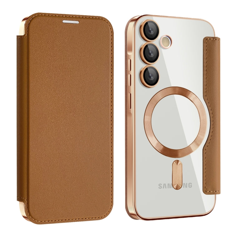 Shield MagSafe RFID Anti-theft Leather Phone Case, For Samsung Galaxy S25+ 5G, For Samsung Galaxy S25 Ultra 5G, For Samsung Galaxy A06 4G, For Samsung Galaxy S24 FE 5G, For Samsung Galaxy A55 5G, For Samsung Galaxy A35 5G