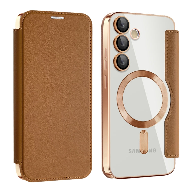 Shield MagSafe RFID Anti-theft Leather Phone Case, For Samsung Galaxy S25+ 5G, For Samsung Galaxy S25 Ultra 5G, For Samsung Galaxy A06 4G, For Samsung Galaxy S24 FE 5G, For Samsung Galaxy A55 5G, For Samsung Galaxy A35 5G