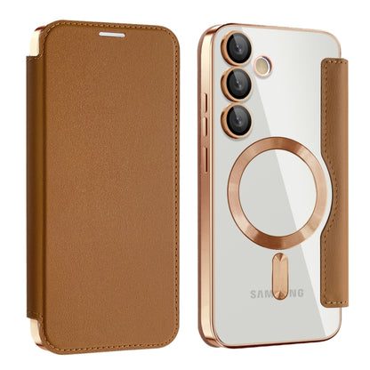 Shield MagSafe RFID Anti-theft Leather Phone Case, For Samsung Galaxy S25+ 5G, For Samsung Galaxy S25 Ultra 5G, For Samsung Galaxy A06 4G, For Samsung Galaxy S24 FE 5G, For Samsung Galaxy A55 5G, For Samsung Galaxy A35 5G