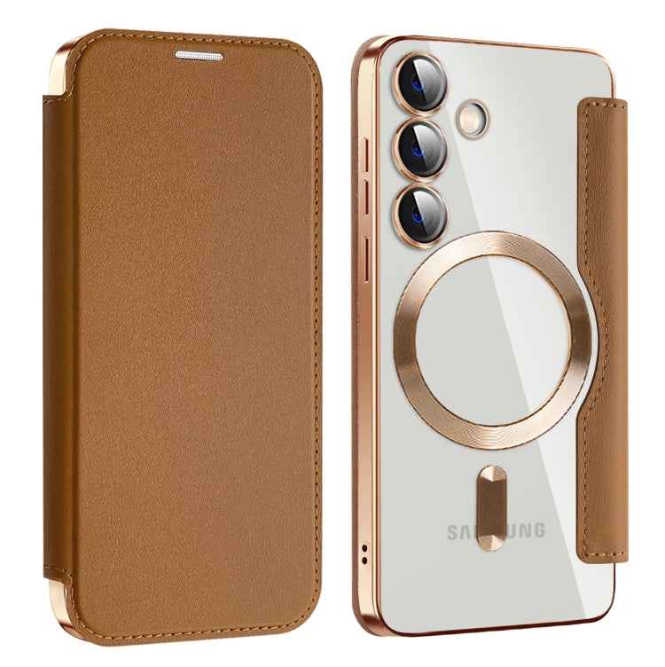Shield MagSafe RFID Anti-theft Leather Phone Case, For Samsung Galaxy S25+ 5G, For Samsung Galaxy S25 Ultra 5G, For Samsung Galaxy A06 4G, For Samsung Galaxy S24 FE 5G, For Samsung Galaxy A55 5G, For Samsung Galaxy A35 5G