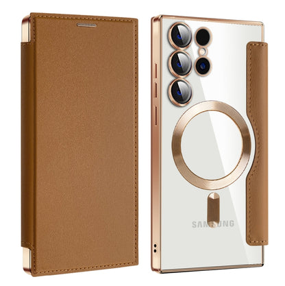 Shield MagSafe RFID Anti-theft Leather Phone Case, For Samsung Galaxy S25+ 5G, For Samsung Galaxy S25 Ultra 5G, For Samsung Galaxy A06 4G, For Samsung Galaxy S24 FE 5G, For Samsung Galaxy A55 5G, For Samsung Galaxy A35 5G
