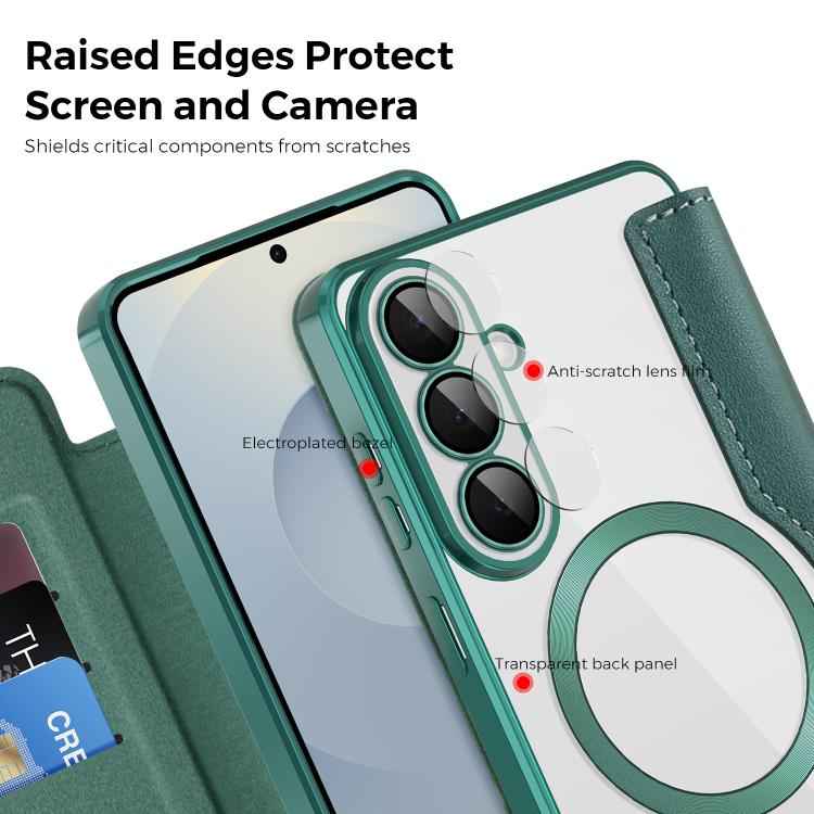 Shield MagSafe RFID Anti-theft Leather Phone Case, For Samsung Galaxy S26+ 5G, For Samsung Galaxy S26 Ultra 5G, For Samsung Galaxy S26 5G, For Samsung Galaxy A56 5G, For Samsung Galaxy A16 5G, For Samsung Galaxy S25 5G