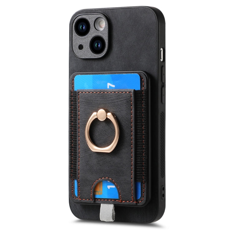Retro Splitable Magnetic Card Bag Leather Phone Case