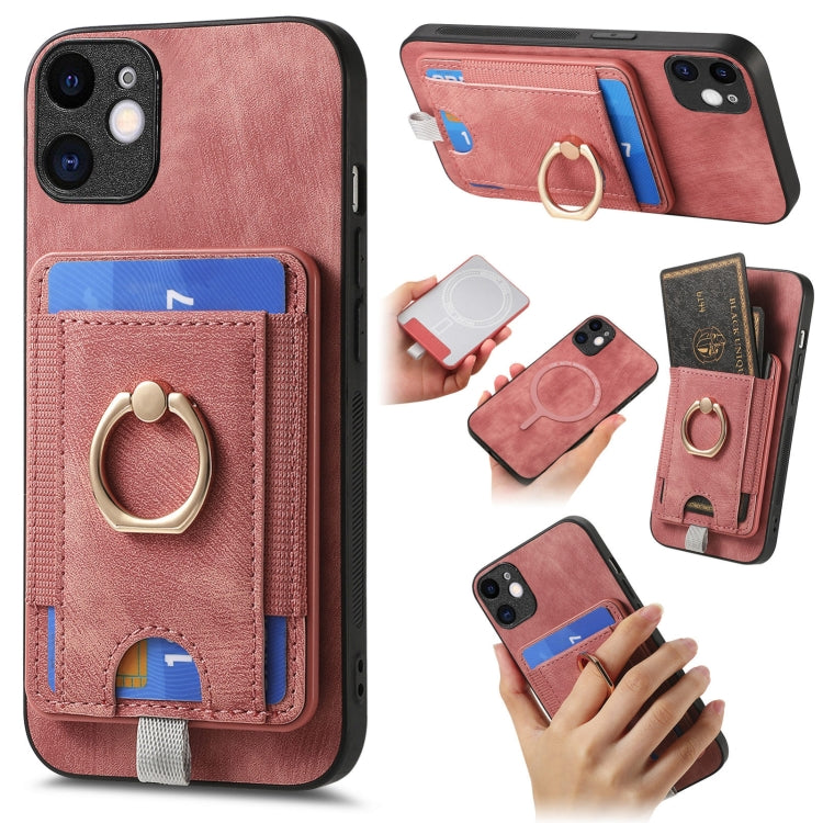 Retro Splitable Magnetic Card Bag Leather Phone Case