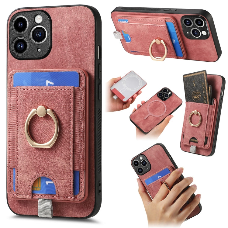 Retro Splitable Magnetic Card Bag Leather Phone Case
