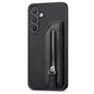 Carbon Fiber Horizontal Flip Zipper Wallet Phone Case, For Samsung Galaxy S24+ 5G, For Samsung Galaxy S23 FE 5G