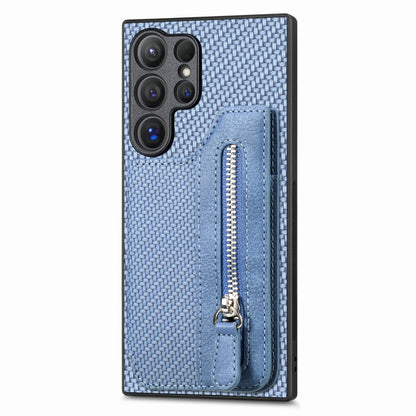 Carbon Fiber Horizontal Flip Zipper Wallet Phone Case, For Samsung Galaxy A57 5G, For Samsung Galaxy A37 5G, For Samsung Galaxy S25 Edge 5G, For Samsung Galaxy A56 5G, For Samsung Galaxy A36, For Samsung Galaxy S25 5G, For Samsung Galaxy S25+ 5G       ...
