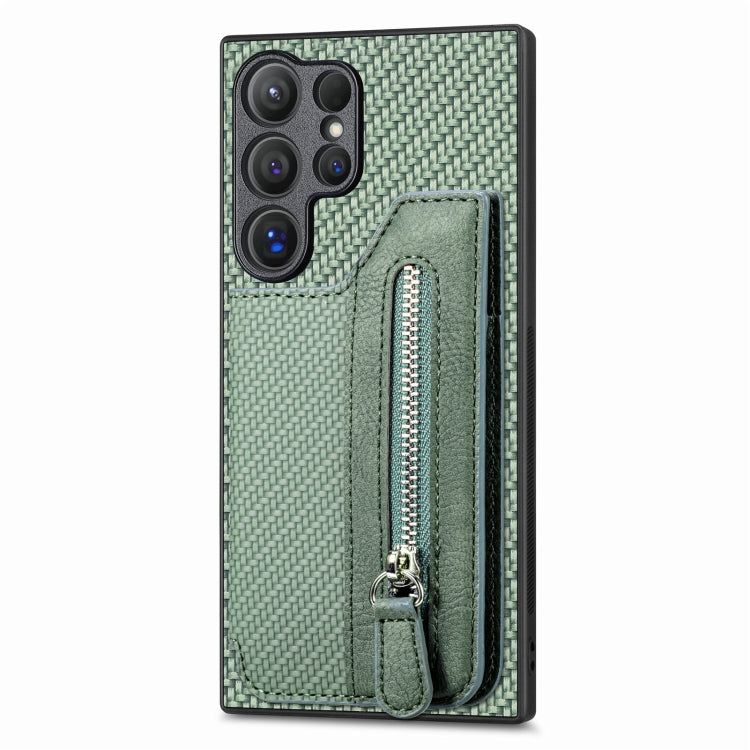 Carbon Fiber Horizontal Flip Zipper Wallet Phone Case, For Samsung Galaxy S25 Edge 5G, For Samsung Galaxy A56 5G, For Samsung Galaxy A36, For Samsung Galaxy S25 5G, For Samsung Galaxy S25+ 5G, For Samsung Galaxy S25 Ultra 5G                            ...