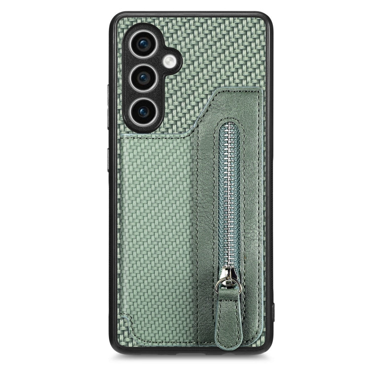 Carbon Fiber Horizontal Flip Zipper Wallet Phone Case, For Samsung Galaxy S25 Edge 5G, For Samsung Galaxy A56 5G, For Samsung Galaxy A36, For Samsung Galaxy S25 5G, For Samsung Galaxy S25+ 5G, For Samsung Galaxy S25 Ultra 5G                            ...