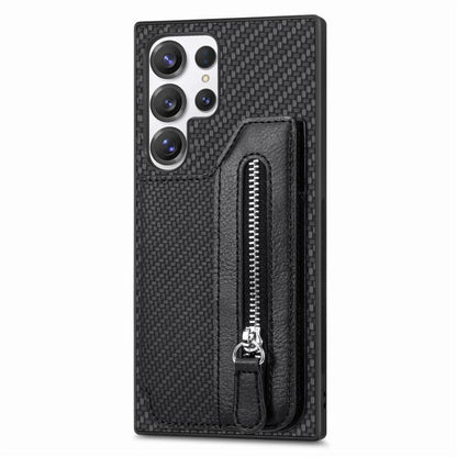 Carbon Fiber Horizontal Flip Zipper Wallet Phone Case, For Samsung Galaxy A57 5G, For Samsung Galaxy A37 5G, For Samsung Galaxy S25 Edge 5G, For Samsung Galaxy A56 5G, For Samsung Galaxy A36, For Samsung Galaxy S25 5G, For Samsung Galaxy S25+ 5G       ...