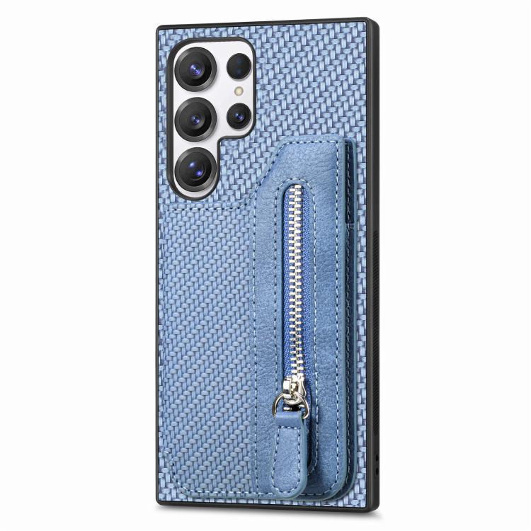 Carbon Fiber Horizontal Flip Zipper Wallet Phone Case, For Samsung Galaxy A57 5G, For Samsung Galaxy A37 5G, For Samsung Galaxy S25 Edge 5G, For Samsung Galaxy A56 5G, For Samsung Galaxy A36, For Samsung Galaxy S25 5G, For Samsung Galaxy S25+ 5G       ...