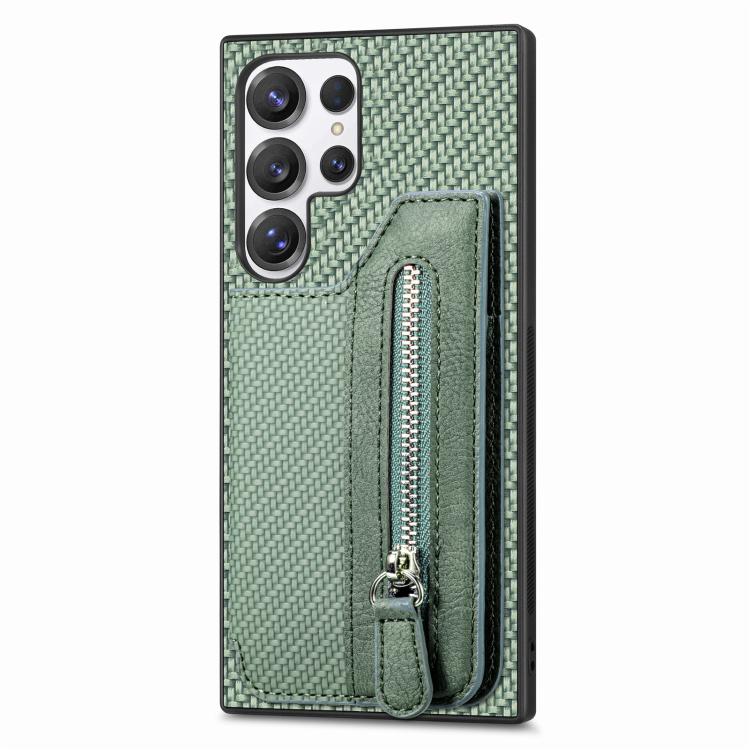 Carbon Fiber Horizontal Flip Zipper Wallet Phone Case, For Samsung Galaxy A57 5G, For Samsung Galaxy A37 5G, For Samsung Galaxy S25 Edge 5G, For Samsung Galaxy A56 5G, For Samsung Galaxy A36, For Samsung Galaxy S25 5G, For Samsung Galaxy S25+ 5G       ...