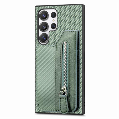 Carbon Fiber Horizontal Flip Zipper Wallet Phone Case, For Samsung Galaxy A57 5G, For Samsung Galaxy A37 5G, For Samsung Galaxy S25 Edge 5G, For Samsung Galaxy A56 5G, For Samsung Galaxy A36, For Samsung Galaxy S25 5G, For Samsung Galaxy S25+ 5G       ...