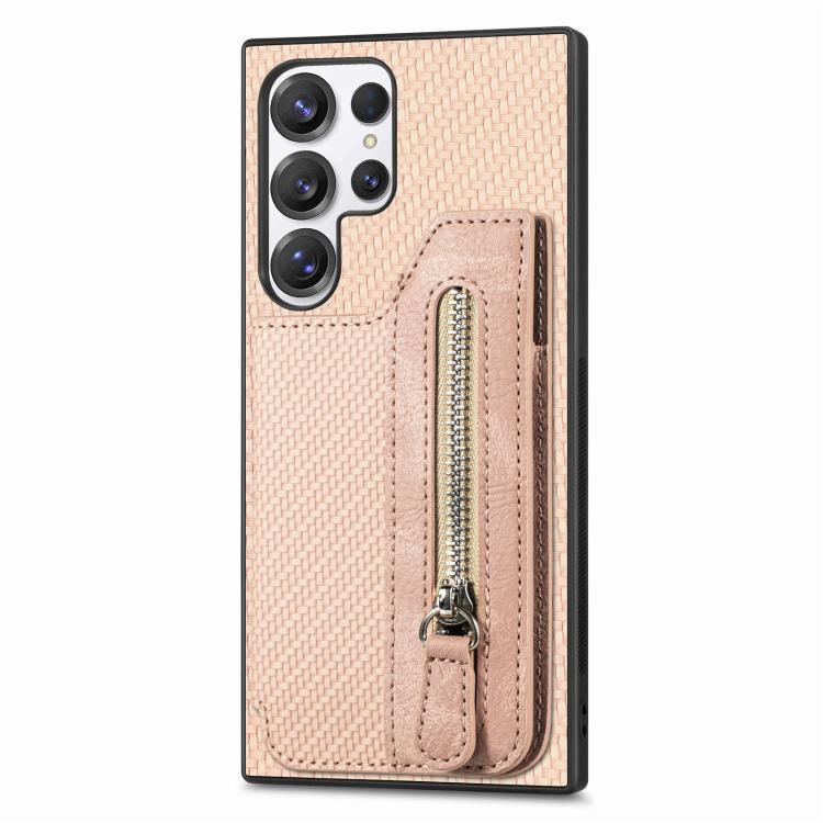 Carbon Fiber Horizontal Flip Zipper Wallet Phone Case, For Samsung Galaxy S25 Edge 5G, For Samsung Galaxy A56 5G, For Samsung Galaxy A36, For Samsung Galaxy S25 5G, For Samsung Galaxy S25+ 5G, For Samsung Galaxy S25 Ultra 5G                            ...