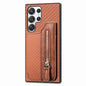Carbon Fiber Horizontal Flip Zipper Wallet Phone Case, For Samsung Galaxy A57 5G, For Samsung Galaxy A37 5G, For Samsung Galaxy S25 Edge 5G, For Samsung Galaxy A56 5G, For Samsung Galaxy A36, For Samsung Galaxy S25 5G, For Samsung Galaxy S25+ 5G       ...