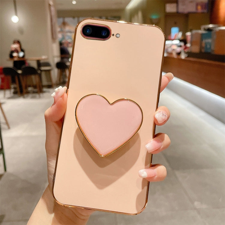 Electroplating Love Heart Holder TPU Phone Case