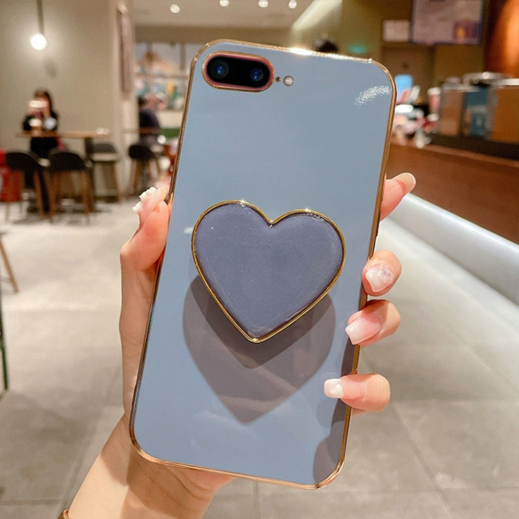 Electroplating Love Heart Holder TPU Phone Case