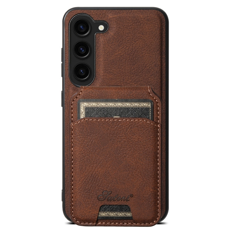 Suteni H16 Litchi Texture Leather Detachable Wallet Back Phone Case, For Samsung Galaxy S26+ 5G, For Samsung Galaxy S26 Ultra 5G, For Samsung Galaxy S25 5G, For Samsung Galaxy S25+ 5G, For Samsung Galaxy S25 Ultra 5G, For Samsung Galaxy S24 Ultra 5G   ...
