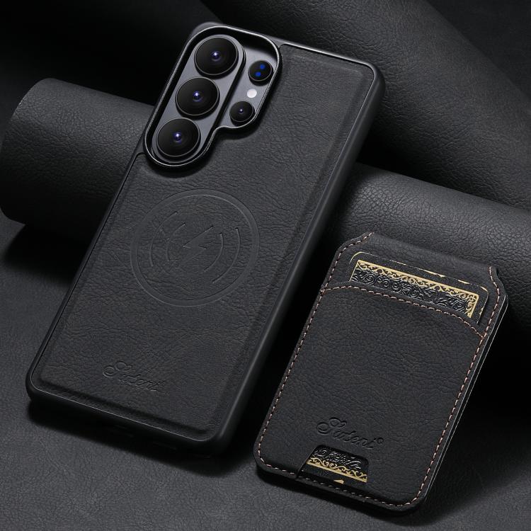 Suteni H16 Litchi Texture Leather Detachable Wallet Back Phone Case, For Samsung Galaxy S26+ 5G, For Samsung Galaxy S26 Ultra 5G, For Samsung Galaxy S25 5G, For Samsung Galaxy S25+ 5G, For Samsung Galaxy S25 Ultra 5G, For Samsung Galaxy S24 Ultra 5G   ...
