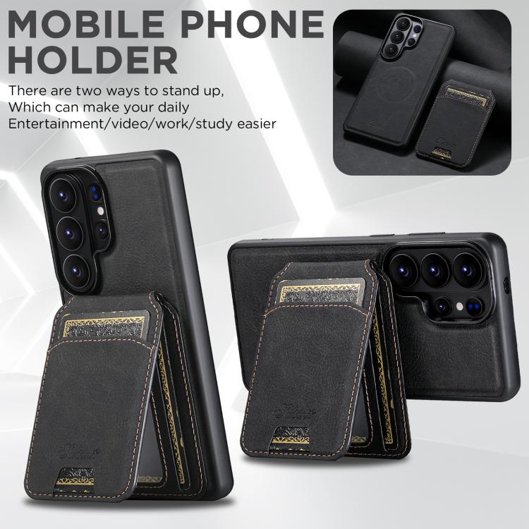 Suteni H16 Litchi Texture Leather Detachable Wallet Back Phone Case, For Samsung Galaxy S26+ 5G, For Samsung Galaxy S26 Ultra 5G, For Samsung Galaxy S25 5G, For Samsung Galaxy S25+ 5G, For Samsung Galaxy S25 Ultra 5G, For Samsung Galaxy S24 Ultra 5G   ...