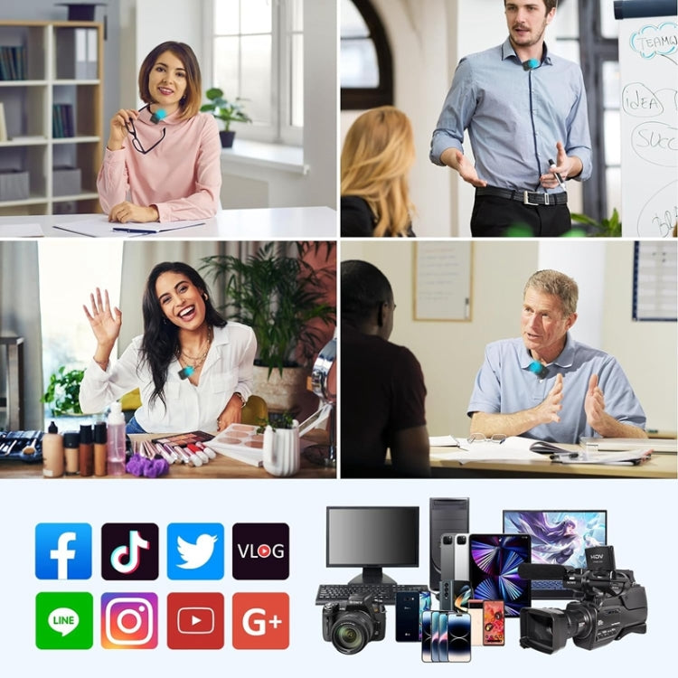 USB Lavalier Wireless Microphone for iPhone & iPad & Android & Cameras