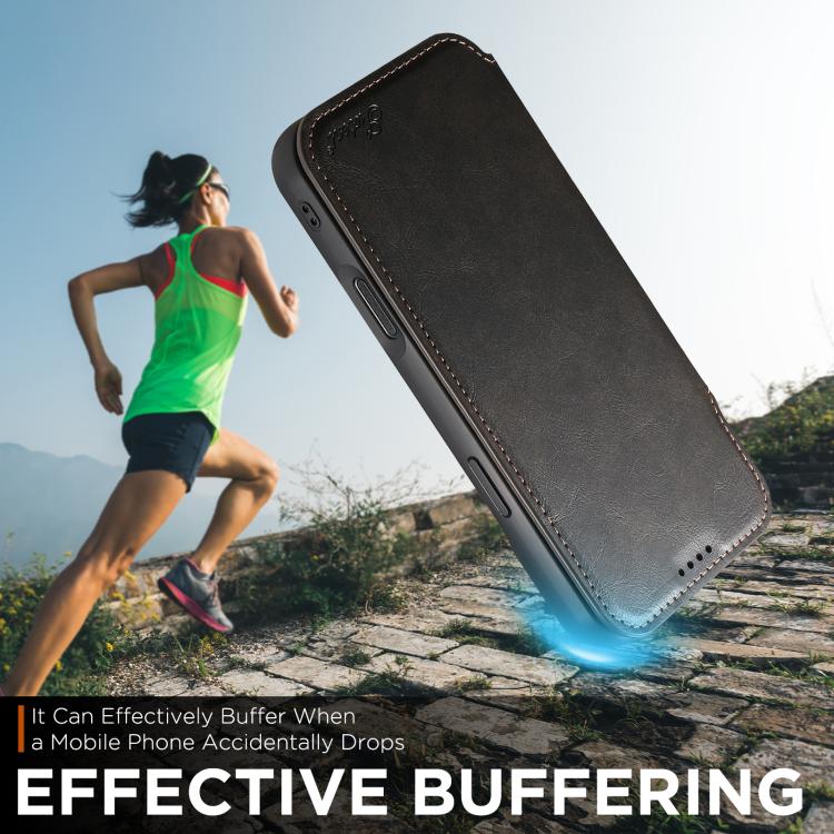 Suteni J05 Leather Magnetic MagSafe Phone Case