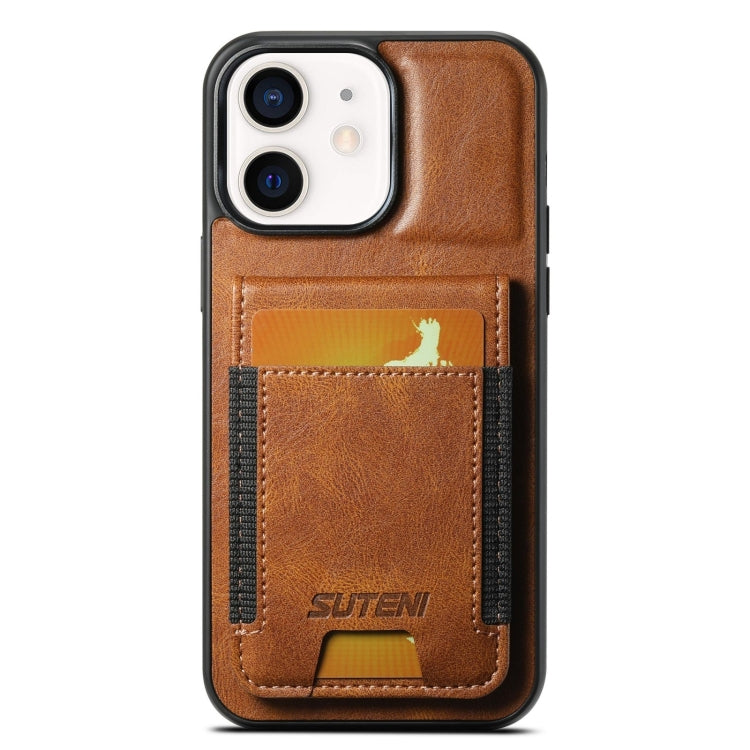 Suteni H03 Oil Wax Leather Wallet Stand Back Phone Case