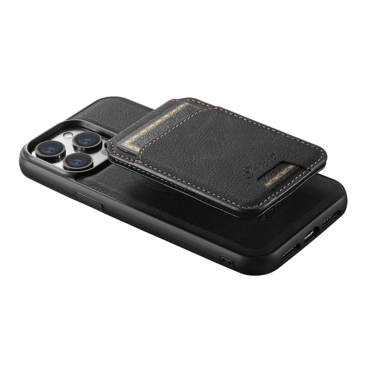 Suteni H17 Litchi Texture Leather MagSafe Detachable Wallet Phone Case