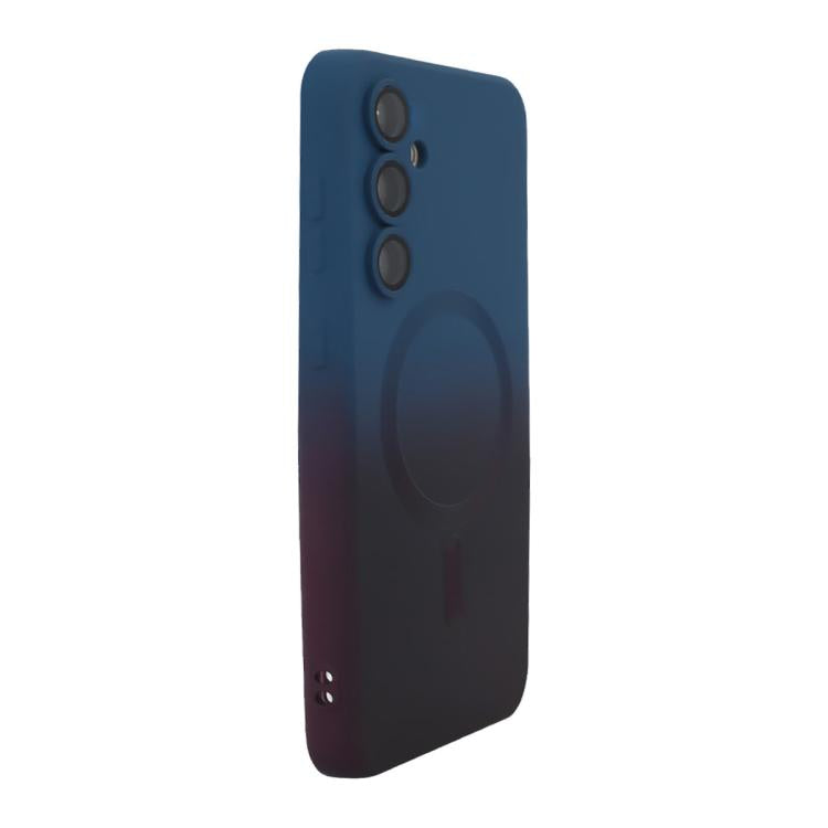 ENKAY Hat-Prince MagSafe Rainbow Gradient Silicone Phone Case with Lens Film, For Samsung Galaxy A57 5G, For Samsung Galaxy A37 5G, For Samsung Galaxy A56 5G, For Samsung Galaxy A36 5G, For Samsung Galaxy S25 5G, For Samsung Galaxy S25+ 5G             ...