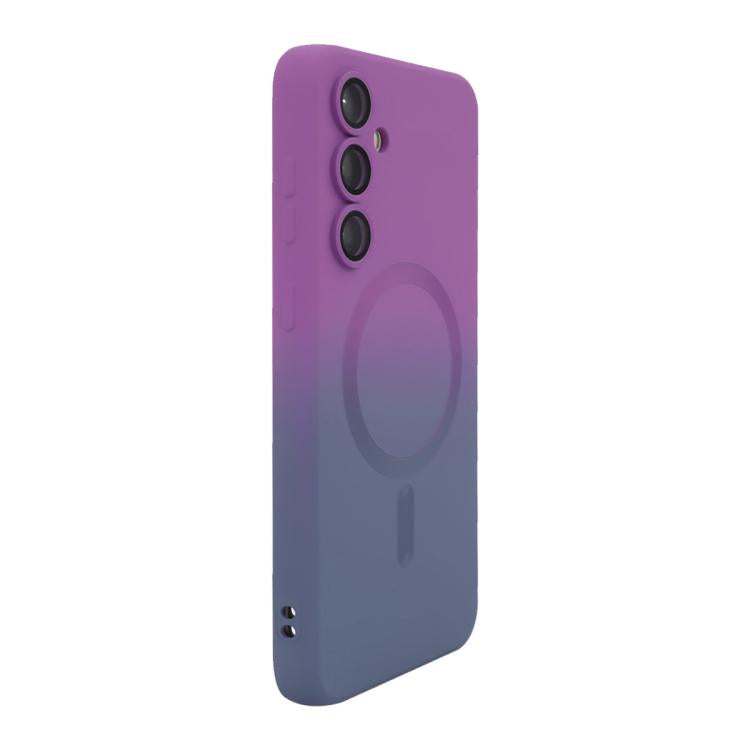 ENKAY Hat-Prince MagSafe Rainbow Gradient Silicone Phone Case with Lens Film, For Samsung Galaxy A57 5G, For Samsung Galaxy A37 5G, For Samsung Galaxy A56 5G, For Samsung Galaxy A36 5G, For Samsung Galaxy S25 5G, For Samsung Galaxy S25+ 5G             ...