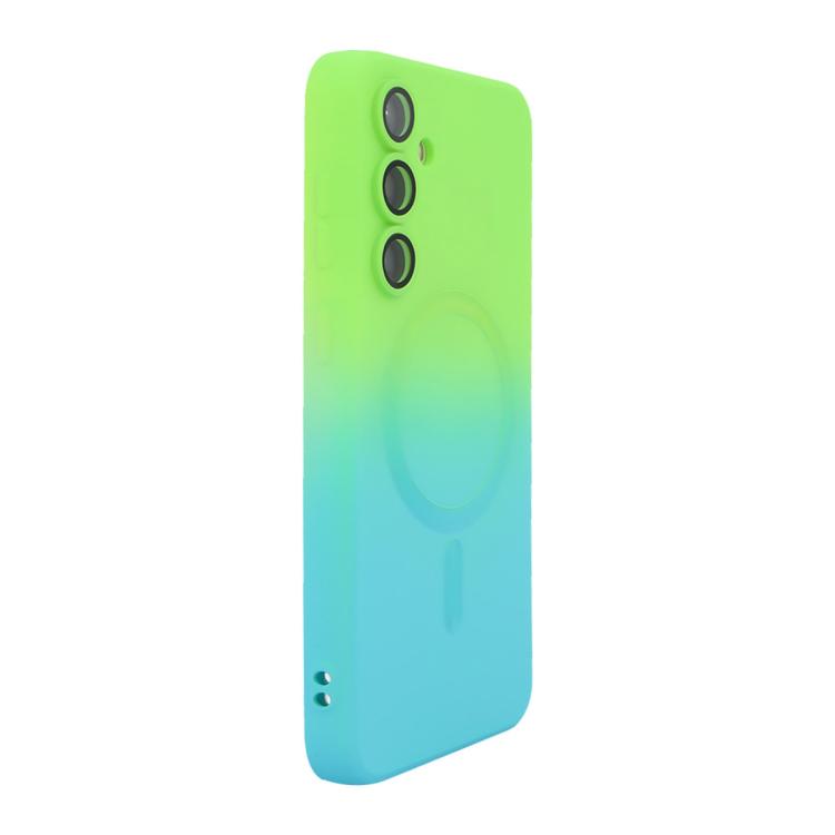 ENKAY Hat-Prince MagSafe Rainbow Gradient Silicone Phone Case with Lens Film, For Samsung Galaxy S25+ 5G, For Samsung Galaxy S25 Ultra 5G, For Samsung Galaxy A15, For Samsung Galaxy A55, For Samsung Galaxy S24 Ultra 5G, For Samsung Galaxy S24+ 5G      ...