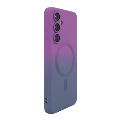 ENKAY Hat-Prince MagSafe Rainbow Gradient Silicone Phone Case with Lens Film, For Samsung Galaxy S25+ 5G, For Samsung Galaxy S25 Ultra 5G, For Samsung Galaxy A15, For Samsung Galaxy A55, For Samsung Galaxy S24 Ultra 5G, For Samsung Galaxy S24+ 5G      ...