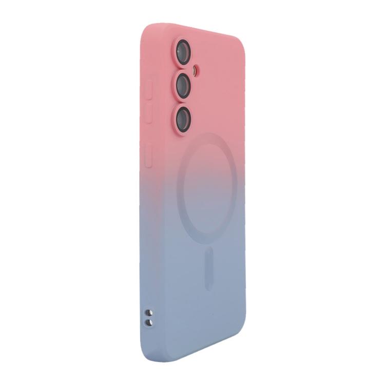 ENKAY Hat-Prince MagSafe Rainbow Gradient Silicone Phone Case with Lens Film, For Samsung Galaxy A25, For Samsung Galaxy A24, For Samsung Galaxy A14