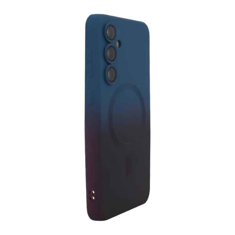 ENKAY Hat-Prince MagSafe Rainbow Gradient Silicone Phone Case with Lens Film, For Samsung Galaxy A57 5G, For Samsung Galaxy A37 5G, For Samsung Galaxy A56 5G, For Samsung Galaxy A36 5G, For Samsung Galaxy S25 5G, For Samsung Galaxy S25+ 5G             ...