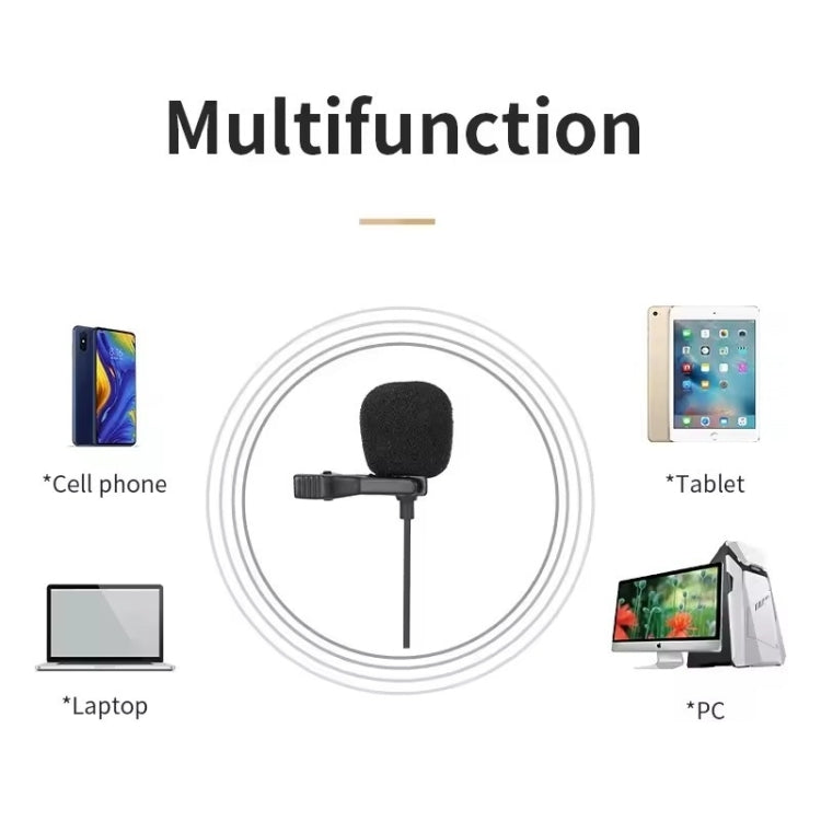JMARY MC-R2 Interview Video Recording Mic Lavalier Type-C Port Wired Microphone, Length: 2m