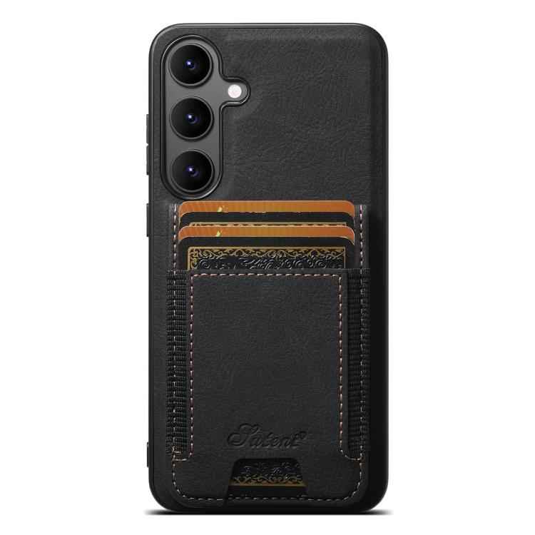 Suteni H17 Litchi Texture Leather MagSafe Detachable Wallet Phone Case, For Samsung Galaxy S26+ 5G, For Samsung Galaxy S26 Ultra 5G, For Samsung Galaxy S25 5G, For Samsung Galaxy S25+ 5G, For Samsung Galaxy S25 Ultra 5G, For Samsung Galaxy S24 Ultra 5G...