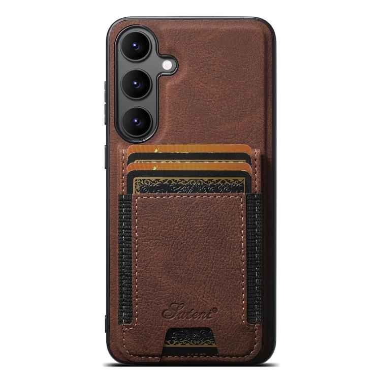 Suteni H17 Litchi Texture Leather MagSafe Detachable Wallet Phone Case, For Samsung Galaxy S26+ 5G, For Samsung Galaxy S26 Ultra 5G, For Samsung Galaxy S25 5G, For Samsung Galaxy S25+ 5G, For Samsung Galaxy S25 Ultra 5G, For Samsung Galaxy S24 Ultra 5G...