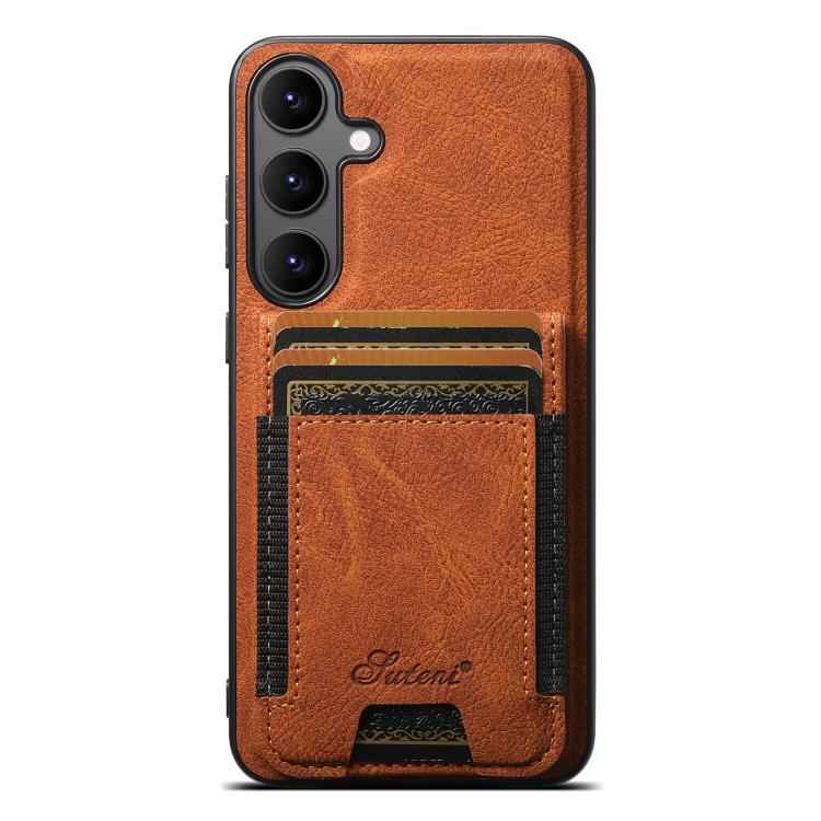 Suteni H17 Litchi Texture Leather MagSafe Detachable Wallet Phone Case, For Samsung Galaxy S26+ 5G, For Samsung Galaxy S26 Ultra 5G, For Samsung Galaxy S25 5G, For Samsung Galaxy S25+ 5G, For Samsung Galaxy S25 Ultra 5G, For Samsung Galaxy S24 Ultra 5G...