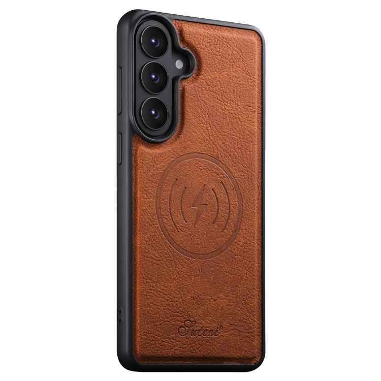 Suteni H17 Litchi Texture Leather MagSafe Detachable Wallet Phone Case, For Samsung Galaxy S26+ 5G, For Samsung Galaxy S26 Ultra 5G, For Samsung Galaxy S25 5G, For Samsung Galaxy S25+ 5G, For Samsung Galaxy S25 Ultra 5G, For Samsung Galaxy S24 Ultra 5G...