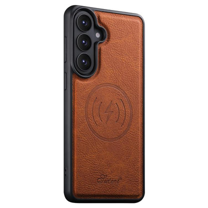 Suteni H17 Litchi Texture Leather MagSafe Detachable Wallet Phone Case, For Samsung Galaxy S26+ 5G, For Samsung Galaxy S26 Ultra 5G, For Samsung Galaxy S25 5G, For Samsung Galaxy S25+ 5G, For Samsung Galaxy S25 Ultra 5G, For Samsung Galaxy S24 Ultra 5G...