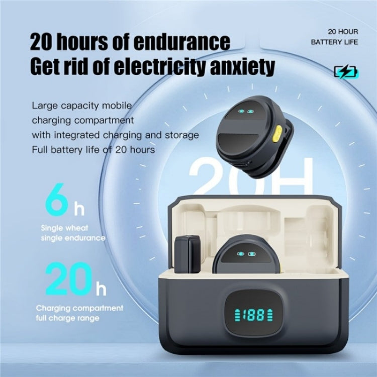 SX21 Type-C Port 2.4G Smart Clip-On Wireless Microphone