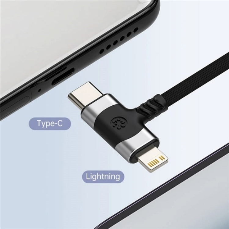 JS-65 USB-C/Type-C+8 Pin Male to 3.5mm Audio Female Headphone Adapter Cable Cord