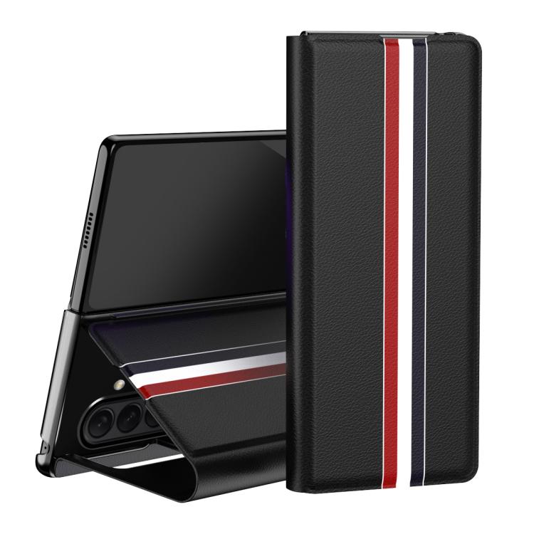 Litchi Texture PU Back Phone Case with Holder