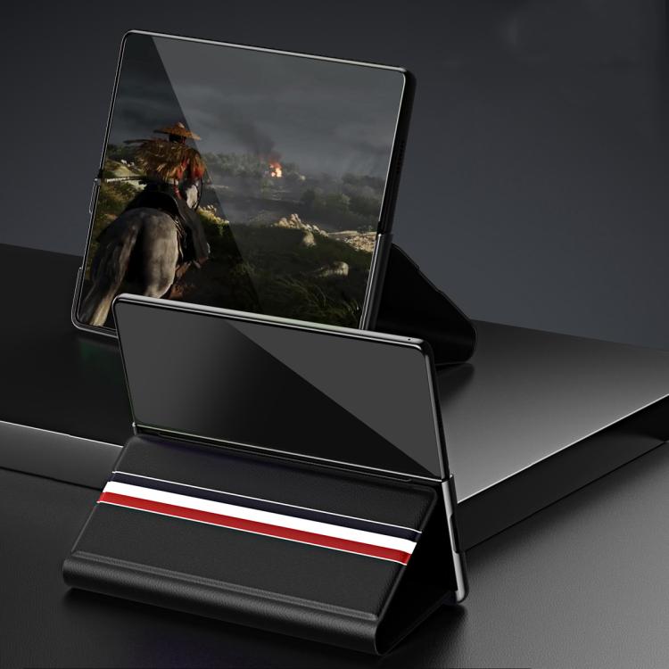 Litchi Texture PU Back Phone Case with Holder