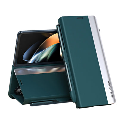 Side Electroplated Adsorption Leather Phone Case with Pen Slot, For Galaxy Z Fold8 Ultra 5G, For Galaxy Z TriFold, For Galaxy Z Fold7 5G, For Galaxy Z Fold6 5G